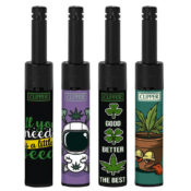 Clipper Mini Tube Lighters Little Weed (24pcs/display)