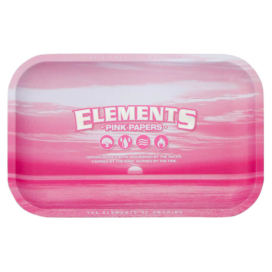 Elements Pink Medium Metal Rolling Tray