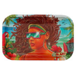 RAW Brazil 3 Medium Metal Rolling Tray