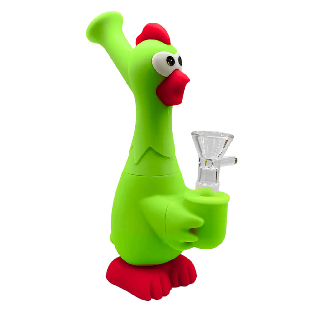 Wholesale Chicken Silicone Bong Green