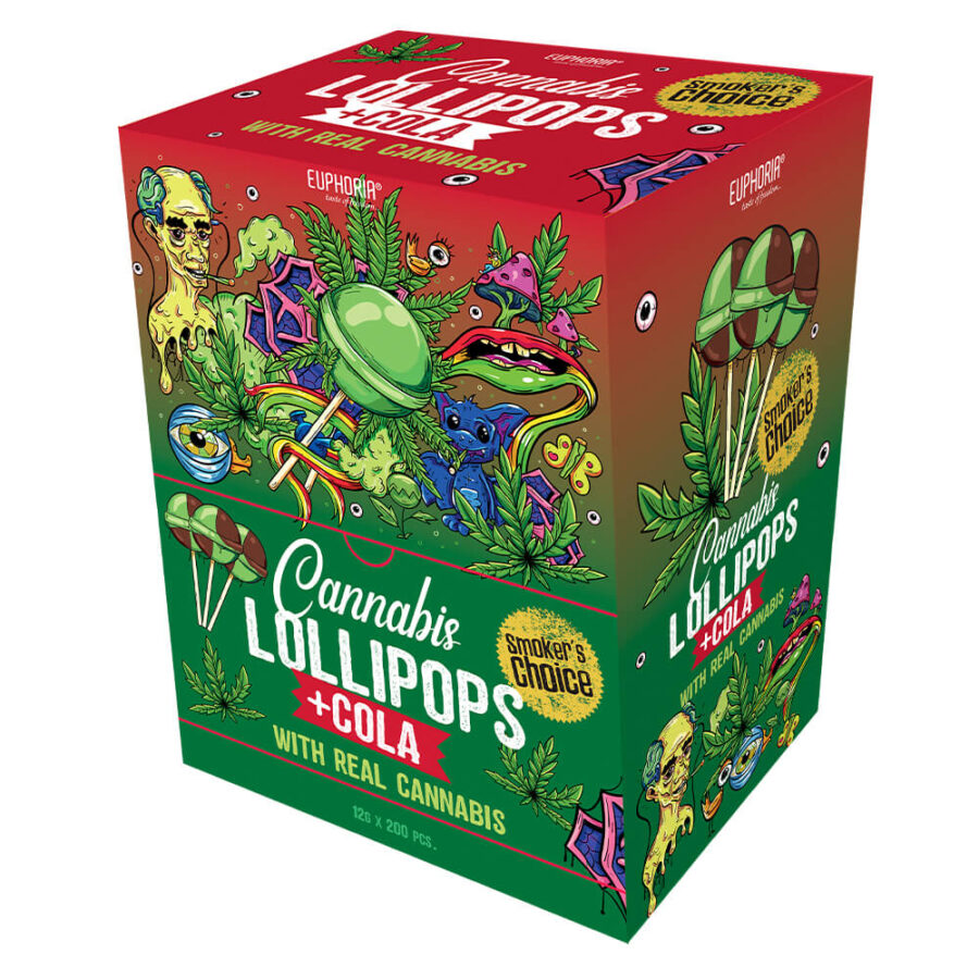 Euphoria Cannabis Lollipops Cola (12gx200pcs)