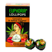 Euphoria Cannabis Lollipops Salted Caramel (12packs/masterbox)
