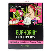 Euphoria Cannabis Lollipops Strawberry Cheesecake (25gx100pcs)