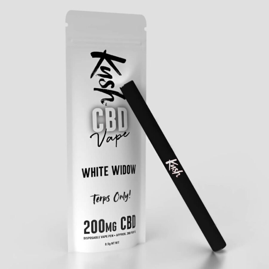 Kush CBD Vape White Widow 200mg CBD Disposable Pen (10pcs/display)