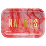 Narcos Metal Rolling Tray Pink Medium 19x29cm