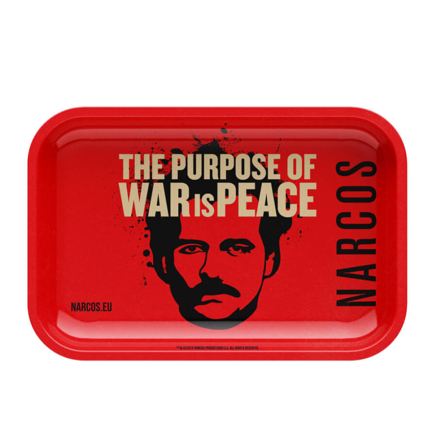 Narcos Metal Rolling Tray Red Small 14x18cm