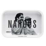 Narcos Metal Rolling Tray White Medium 19x29cm