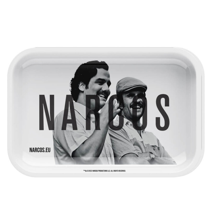 Narcos Metal Rolling Tray White Small 14x18cm