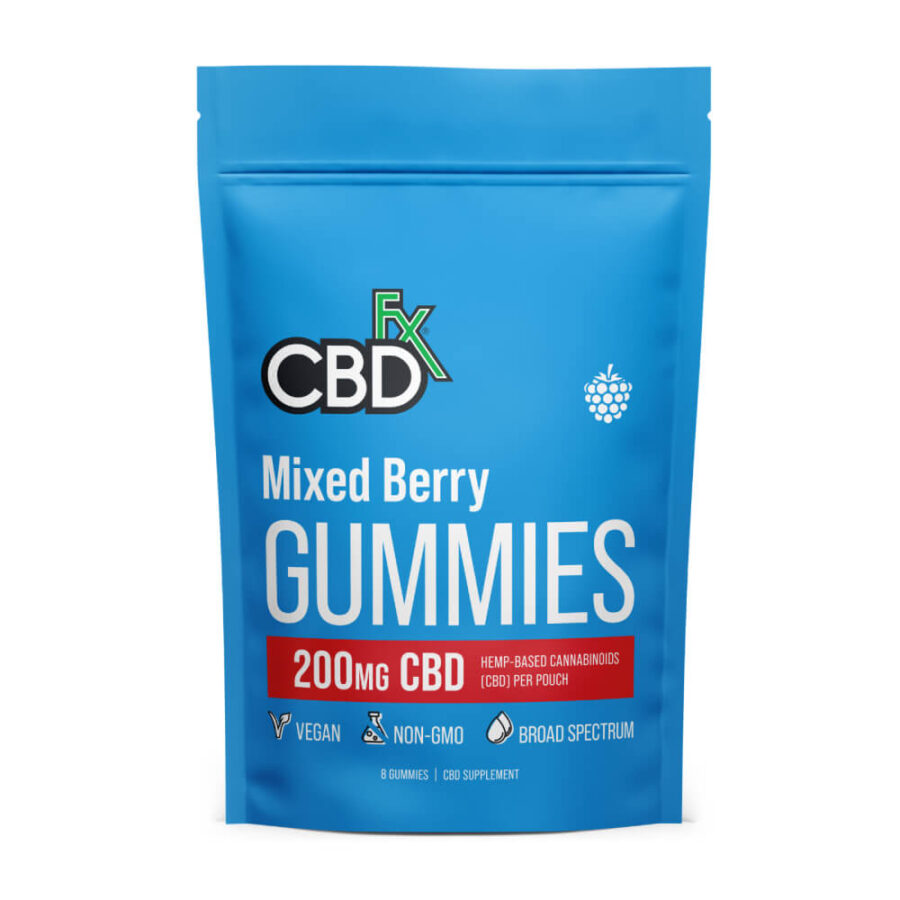 CBDfx Mixed Berry Flavour 200mg CBD Vegan Gummies (20x32g)