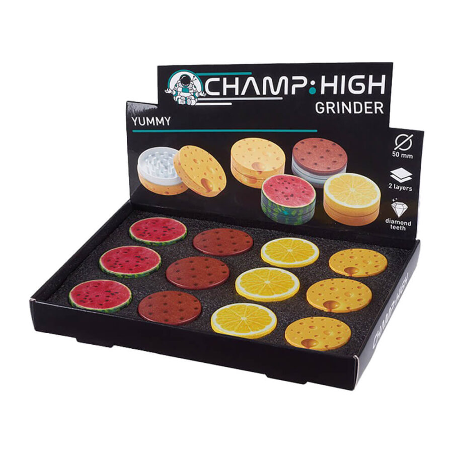 Champ High Herb Grinders Yummy 50mm (12pcs/display)
