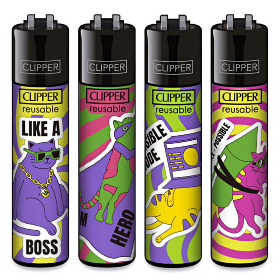 Clipper Lighters Cat Rules (24pcs/display)