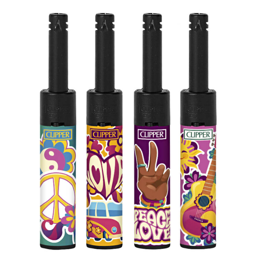 Clipper Lighters Hippie Love 4 (24pcs/display)