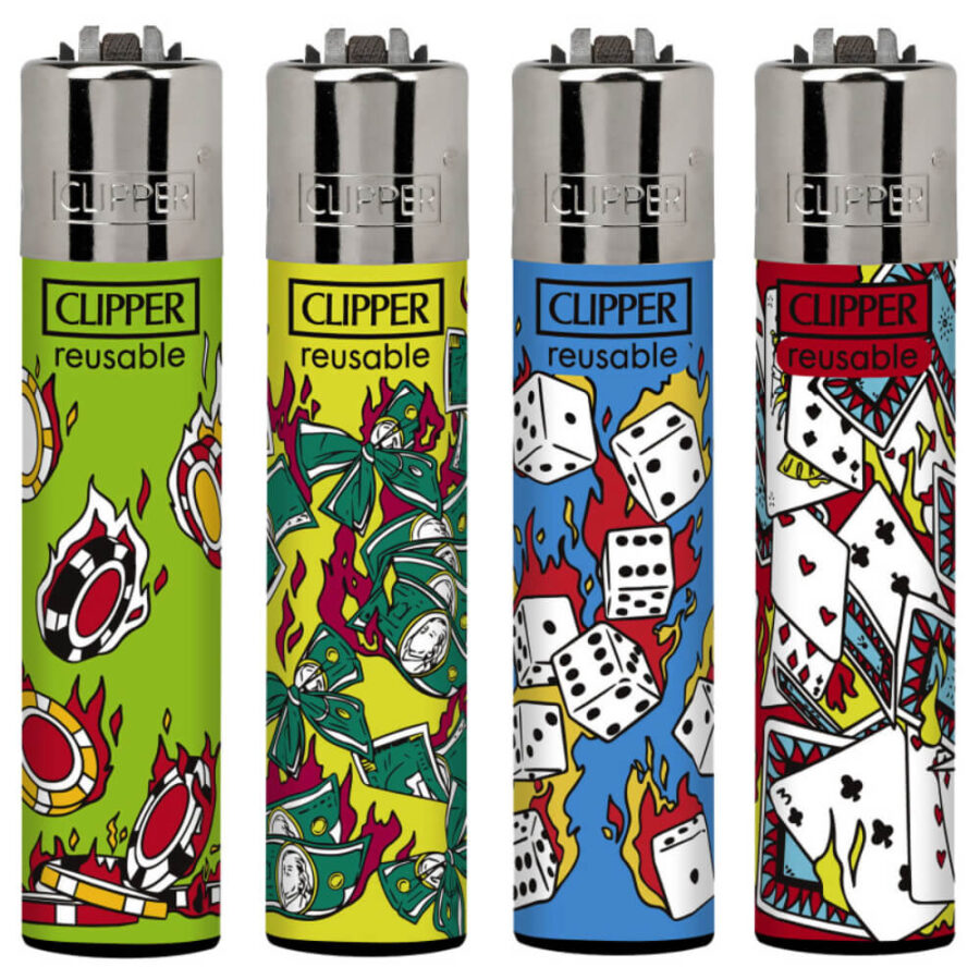 Clipper Lighters Luck on Fire (24pcs/display)