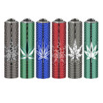 Clipper Lighters Metal Minimal Weed (30pcs/display)