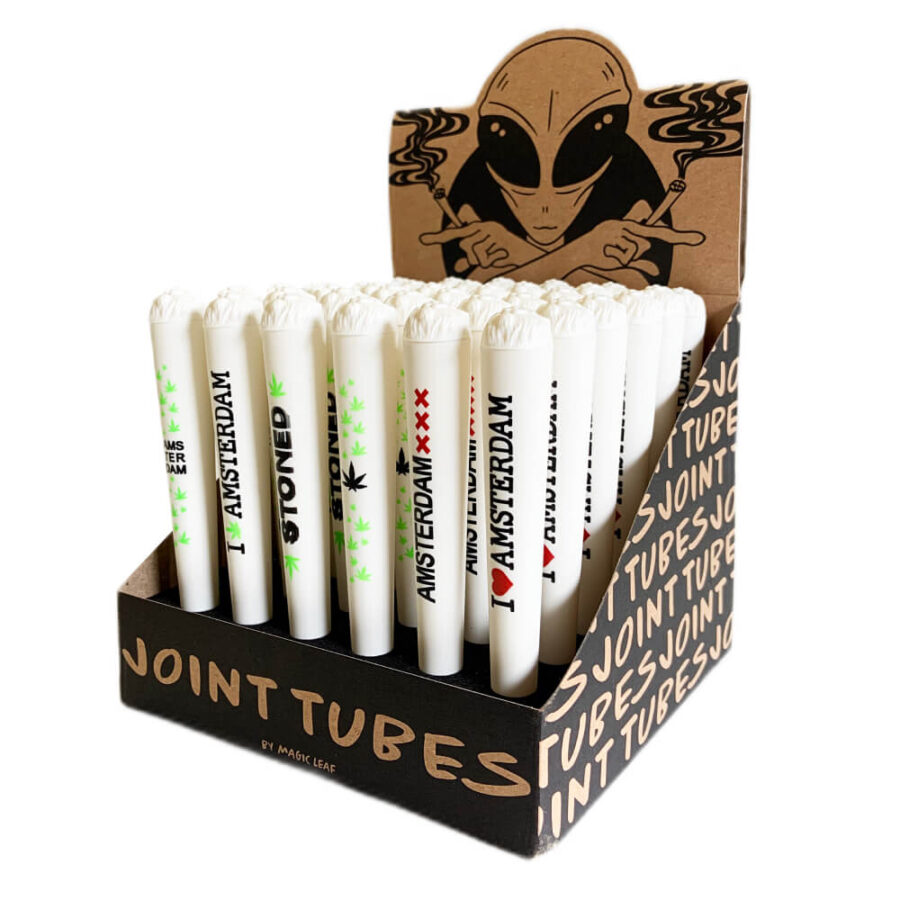 Joint Holders Amsterdam Cannabis White (36pcs/display)