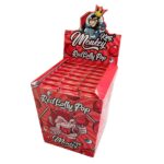 Monkey King Rolling Papers with Filter Tips Red Lolly Pop (24pcs/display)