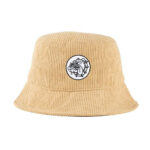 The Bulldog Bucket Hat Embroidery Beige