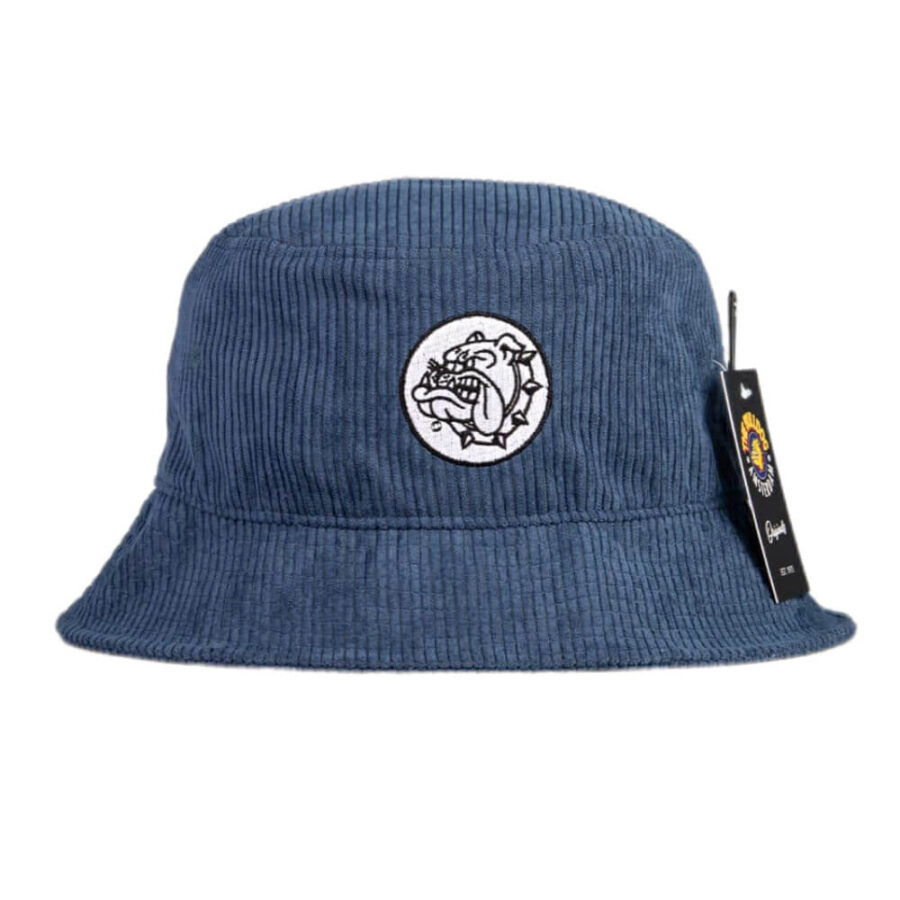 Wholesale The Bulldog Bucket Hat Embroidery Navy