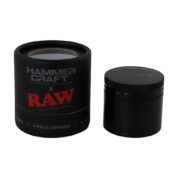 RAW Hammer Craft Small Aluminium Grinder Black 4 Parts - 50mm