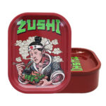 Best Buds Tin Box Rolling Tray with Storage Zushi