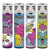 Clipper Jet Flame Lighters Psychedelic (24pcs/display)