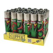 Clipper Mini Lighters Green Leaves (24pcs/display)
