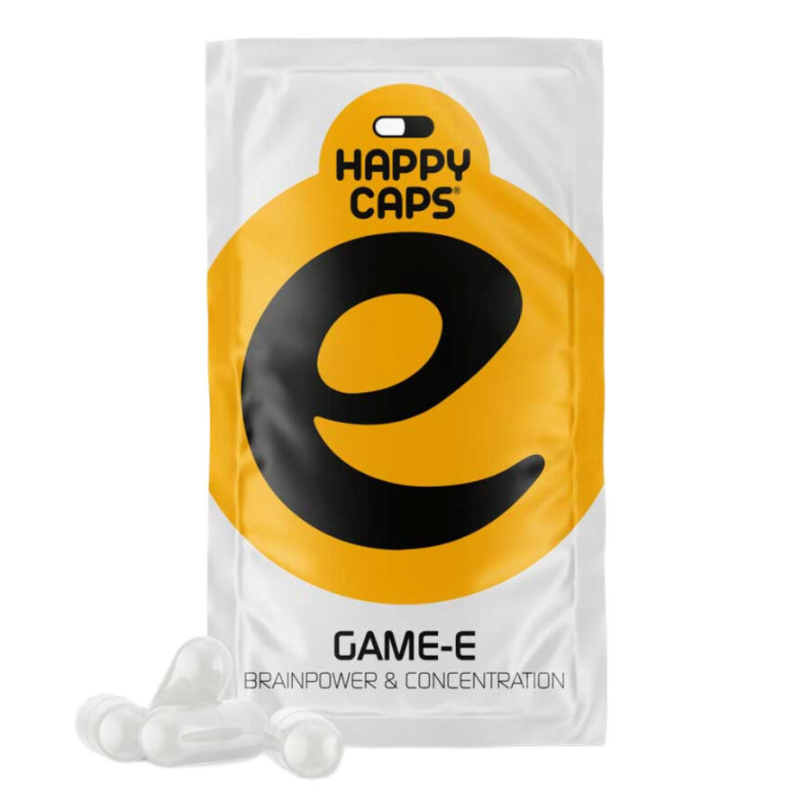 Happy Caps Game-E Brainpower & Concentration Capsules (10packs/display)