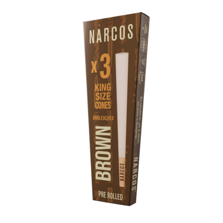 Narcos King Size Cones Brown Edition 109 mm (32pcs/display)