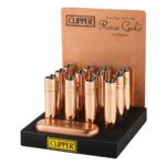 Clipper Gold Rose Metal Lighters and Giftbox (12pcs/display) Clipper Gold Rose Metal Lighters and Giftbox