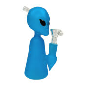 Alien Figure Blue Bong Thick Glass 17cm
