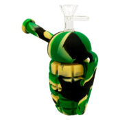 Camouflage Green Grenade Silicone Bong with Removable Pieces 16cm