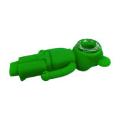 Green Robot Silicone Pipe 11cm