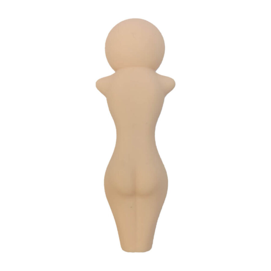 Pale Nude Figure Silicone Pipe 12cm