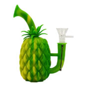 Pineapple Silicone Bong with Metal Spoon and Removable Pieces 18cm