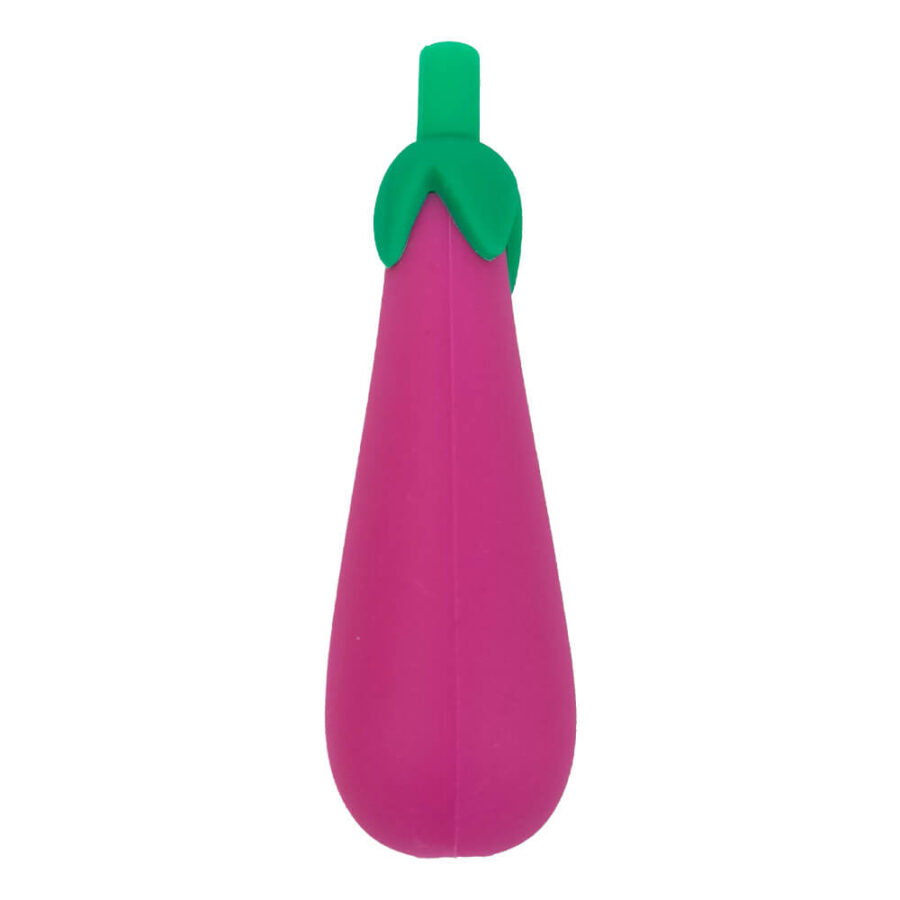 Purple Aubergine Silicone Pipe with Removable Pieces 10cm