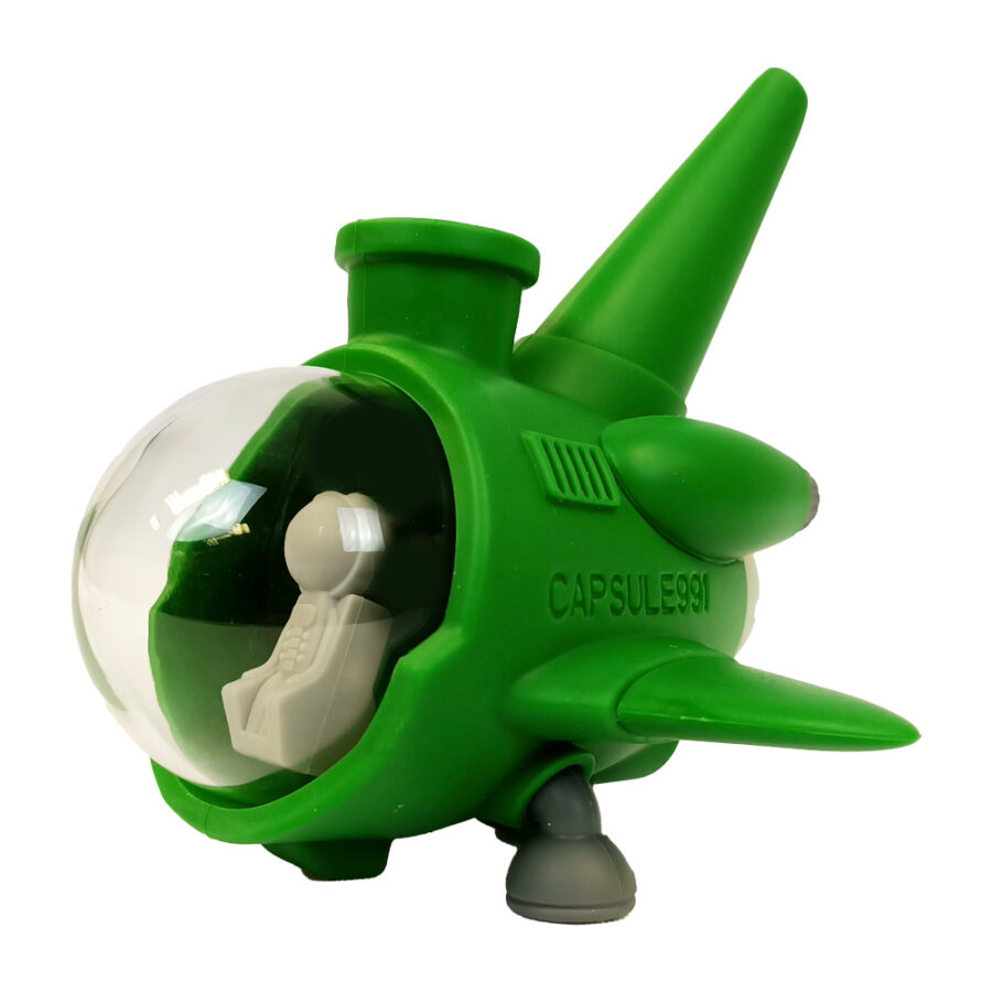 Submarine Green Silicone Bong with Removable Pieces 13cm