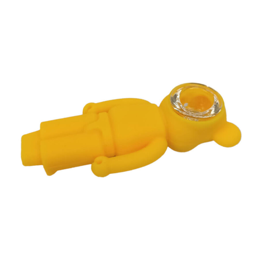 Yellow Robot Silicone Pipe 11cm