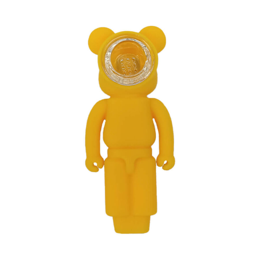Yellow Robot Silicone Pipe 11cm