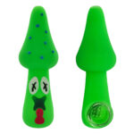 Mushroom Silicone Pipe Green 10cm