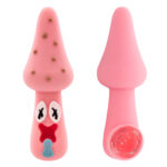 Mushroom Silicone Pipe Pink 10cm