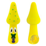 Mushroom Silicone Pipe Yellow 10cm