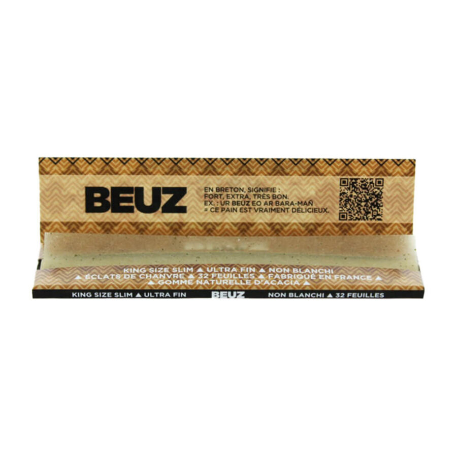 Beuz Slim Star Rolling Papers Unbleached Kingsize (50pcs/display)