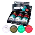 Champ High Plastic Grinder Rainbow 3 Parts - 61mm (12pcs/display)