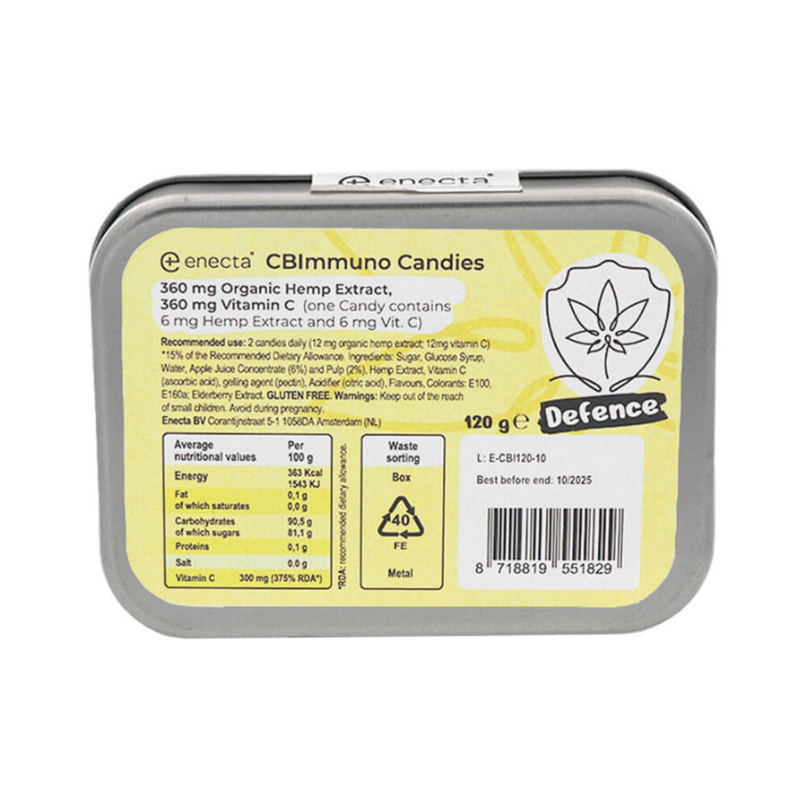 Enecta CBImmuno Candies with Organic Hemp Extract  - Mixed Fruit Flavor (60pcs)