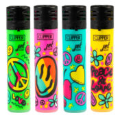 Clipper Jet Flame Lighters Hippie World (24pcs/display)