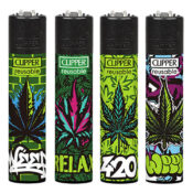 Clipper Lighters Graff Weed (24pcs/display)