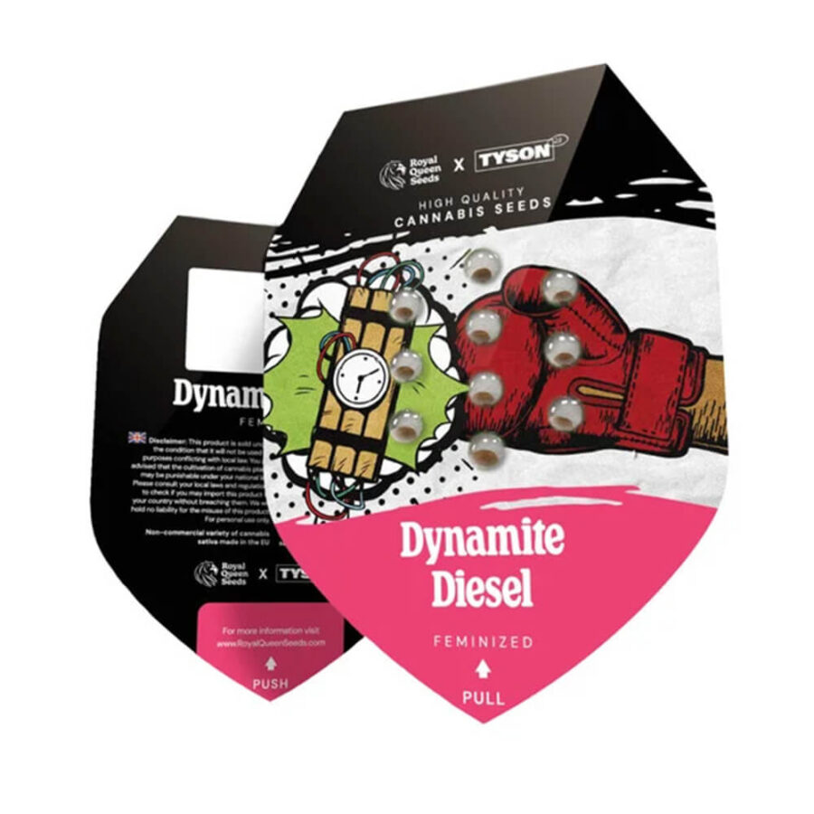 Royal Queen Seeds x Tyson 2.0 Dynamite Diesel feminized cannabis seeds (3 seeds pack)