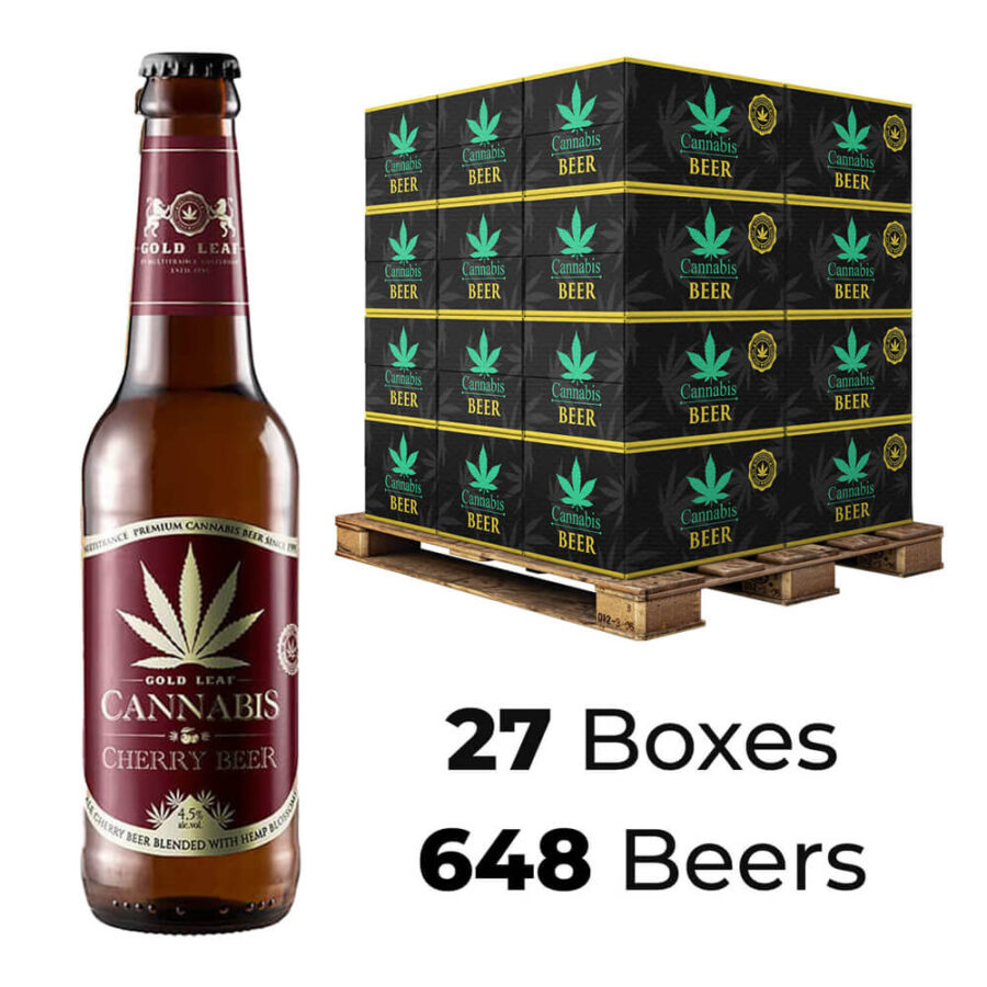 Cannabis Cherry Beer 4.5% Gold Leaf 330ml (27boxes/648beers)