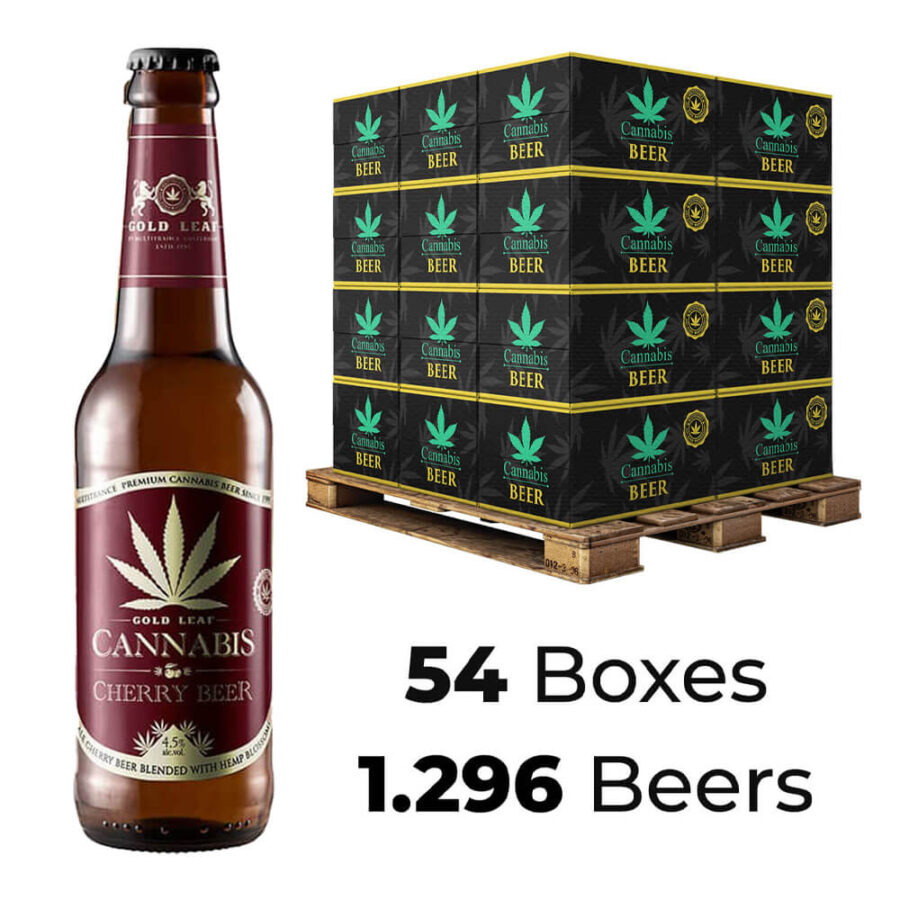 Cannabis Cherry Beer 4.5% Gold Leaf 330ml (54boxes/1.296beers)