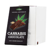Dark Cannabis Chocolate with hemp seeds (15pcs/display)